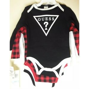 Guess 3 Piece Set 6-9 Months 100% Cotton